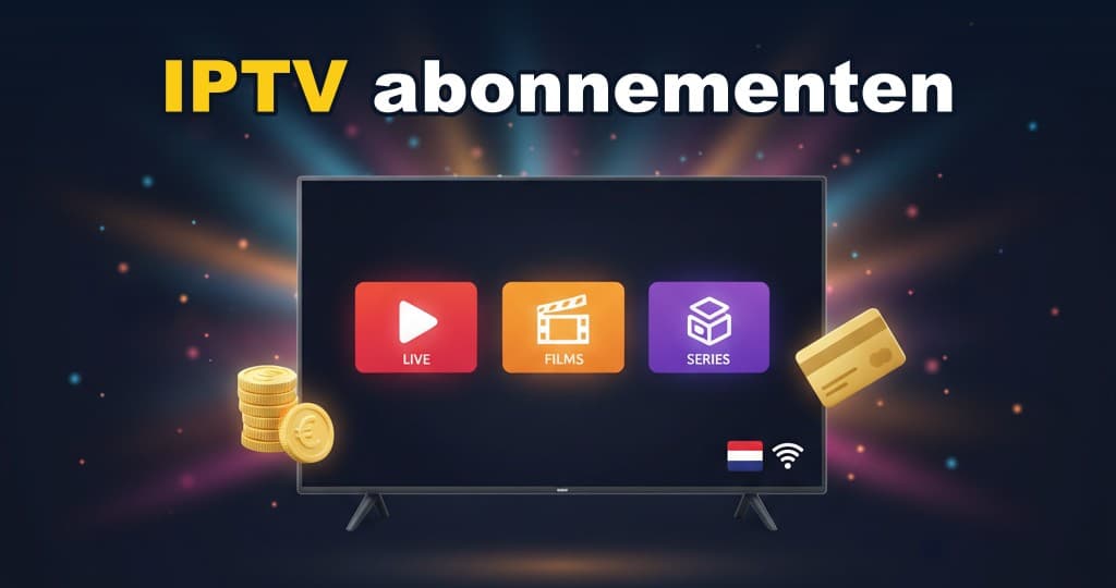 Vergelijking van IPTV abonnementen met looptijd, prijs en functies op een overzichtelijke tabel