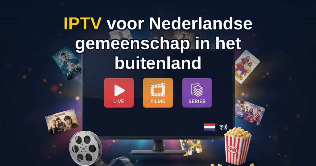Nederlandse expat met tablet kijkt naar Nederlands televisieprogramma via IPTV in het buitenland